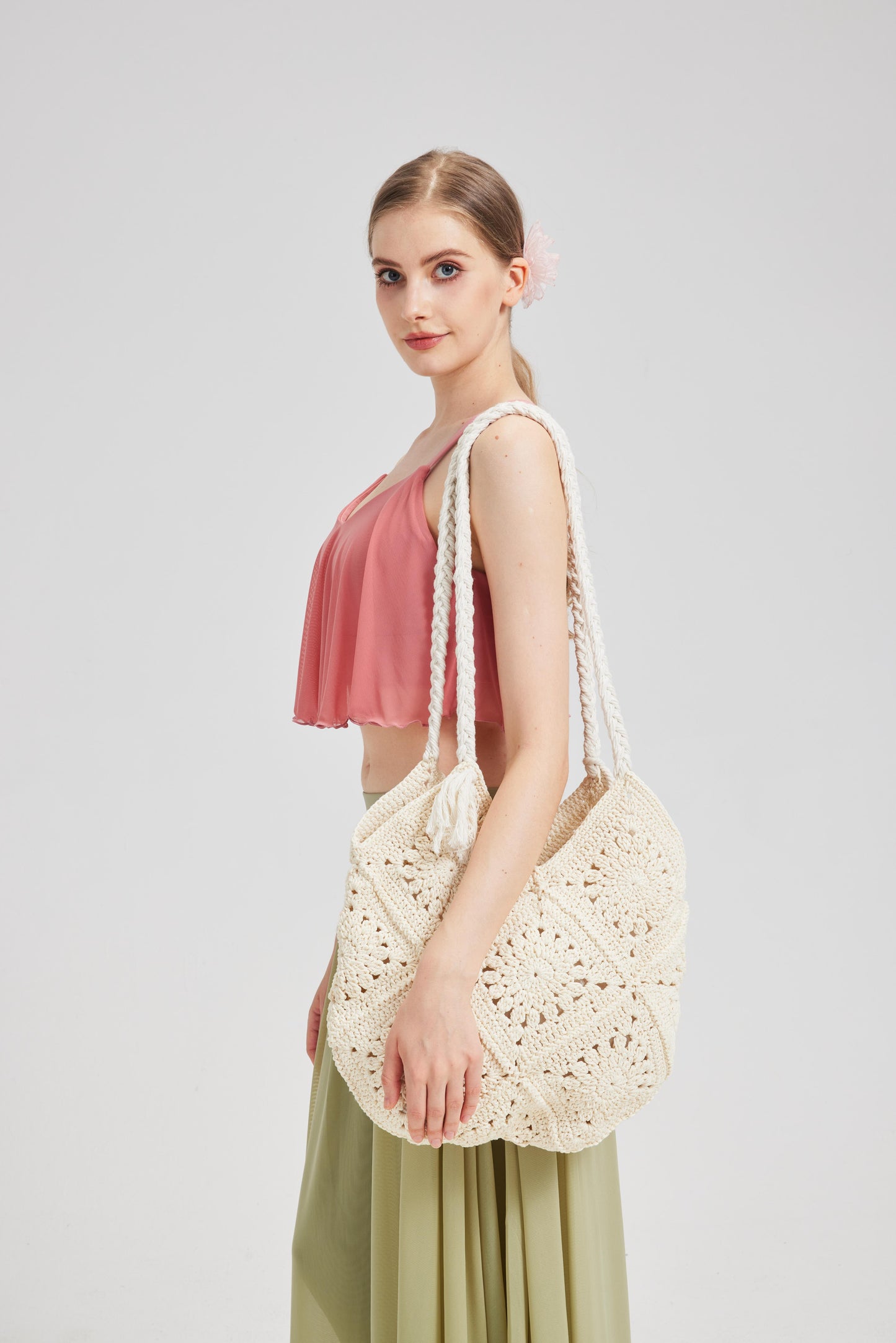 Cotton Thread Shoulder Bag