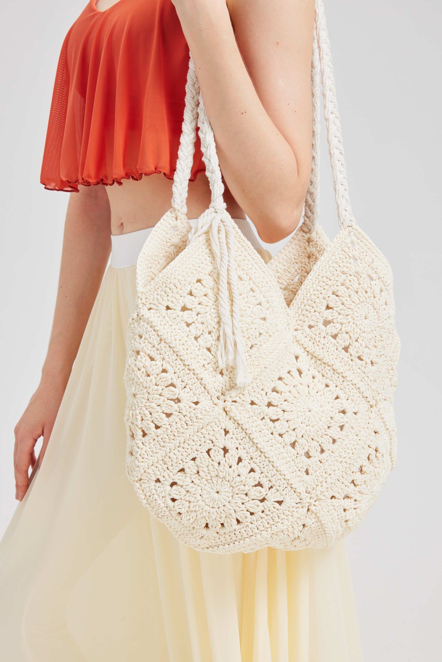 Cotton Thread Shoulder Bag