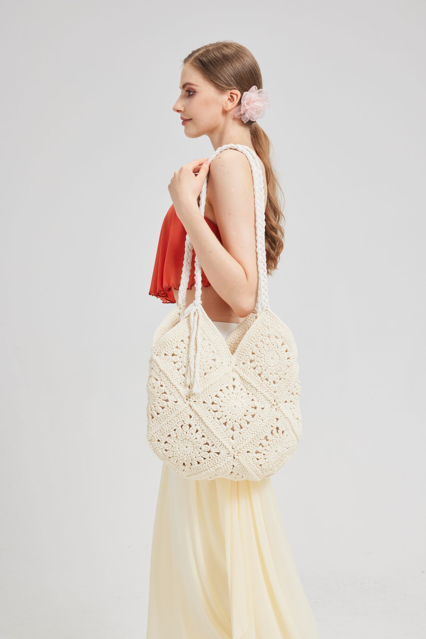 Cotton Thread Shoulder Bag