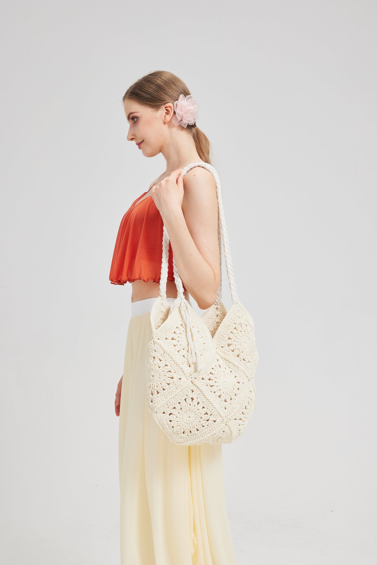 Cotton Thread Shoulder Bag