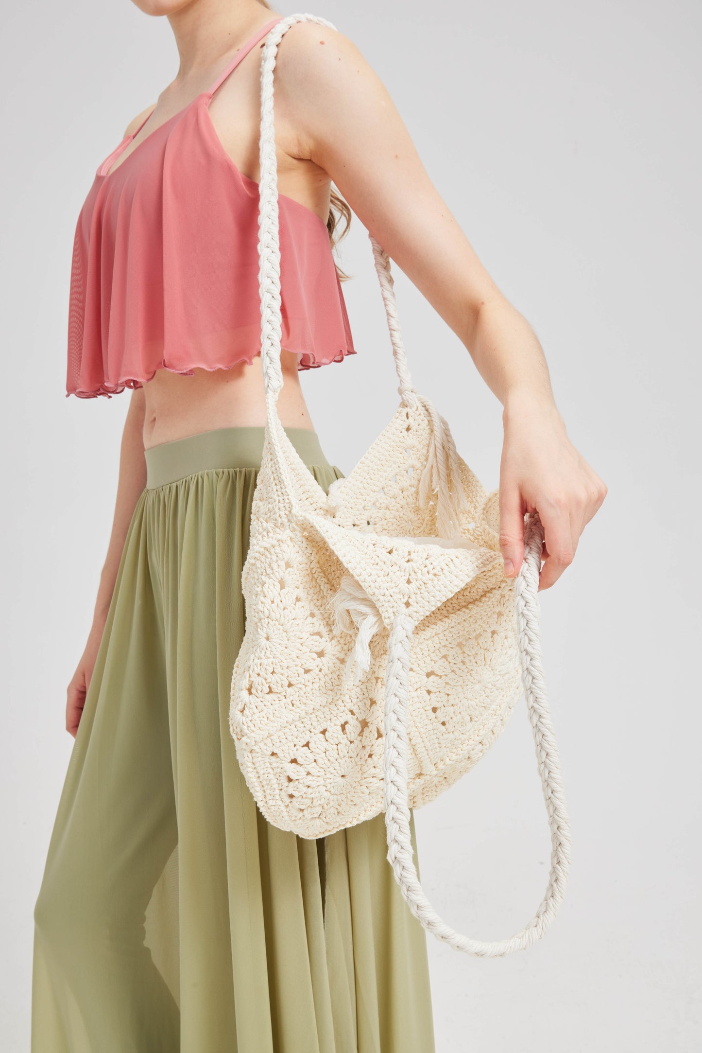 Cotton Thread Shoulder Bag